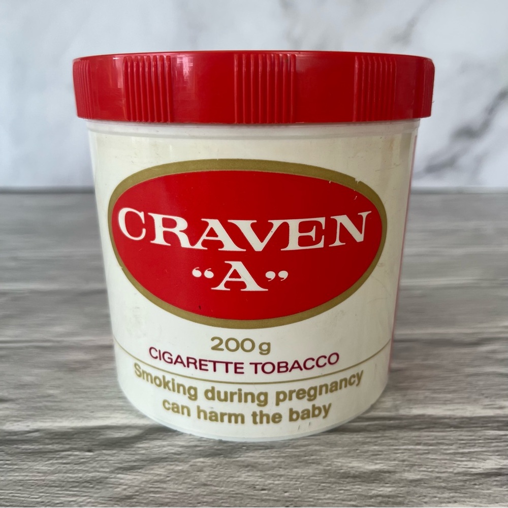 Vintage Craven "A" Cigarette Tobacco Plastic Container